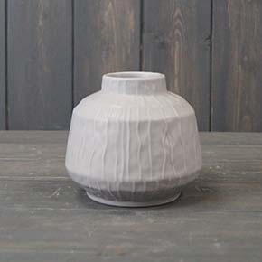 Small Glazed Pastel Grey Vase (9cm) detail page